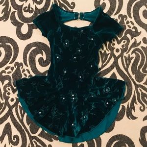 GK Ice Skating Sports Leotard Youth Small Teal